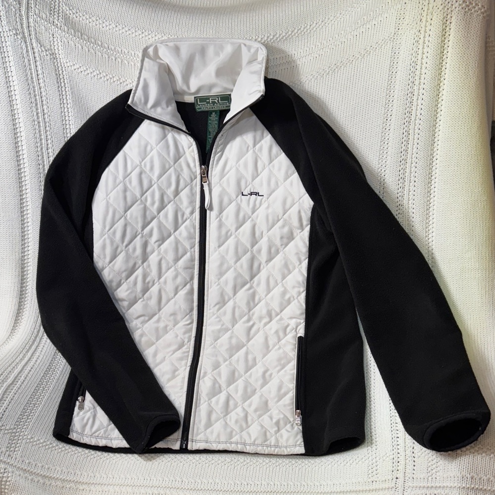 Ralph Lauren Black and White  Quilted Jacket